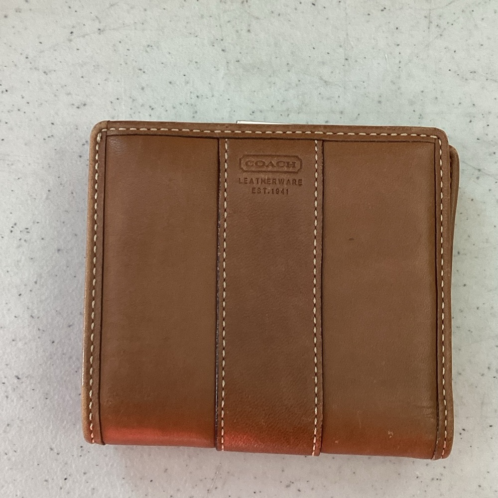 Coach Vintage Tan Leather Bi-Fold Wallet